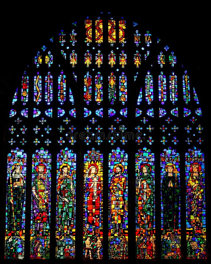 Buntglasfenster in der Chester-Kathedrale, Großbritannien lizenzfreie stockfotos Buntglasfenster in der Chester-Kathedrale, Großbritannien lizenzfreie stockfotos