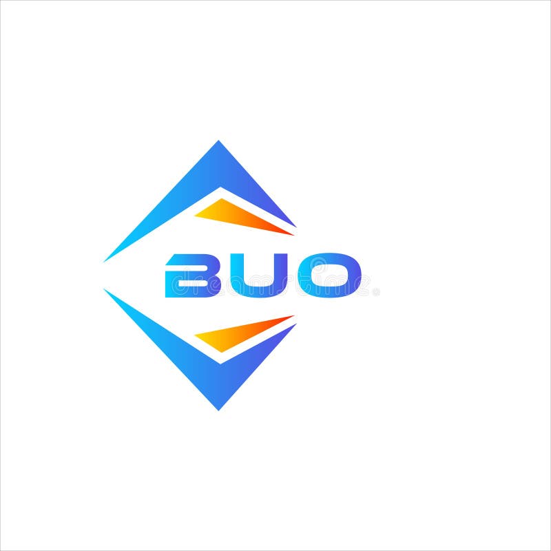 BUO abstract technology logo design on white background. BUO creative vector illustration