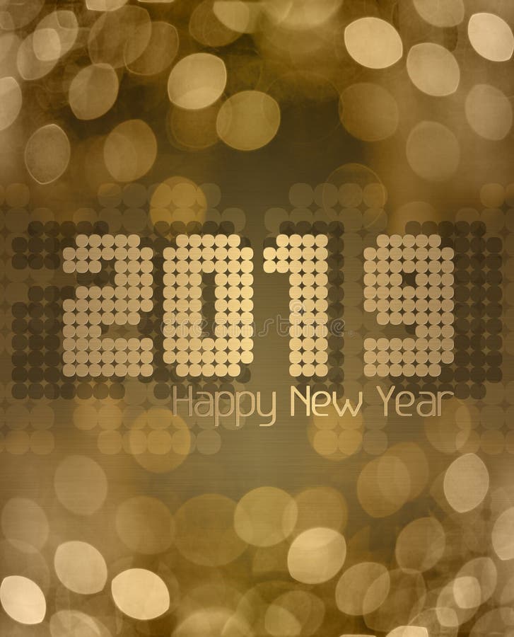 Buon anno luccicante 2019 dell'oro illustrazione vettoriale Buon anno luccicante 2019 dell'oro illustrazione vettoriale
