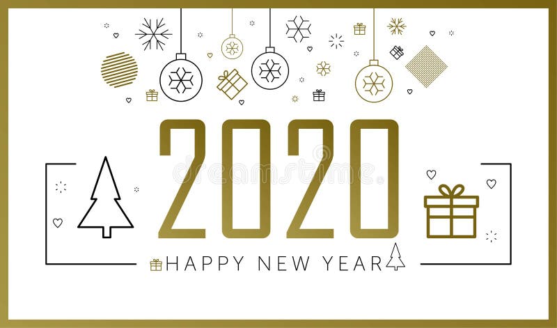 Buon anno 2020, volantini e auguri stagionali o inviti a tema natalizi royalty illustrazione gratis Buon anno 2020, volantini e auguri stagionali o inviti a tema natalizi royalty illustrazione gratis