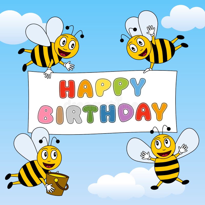 Buon compleanno degli api divertenti