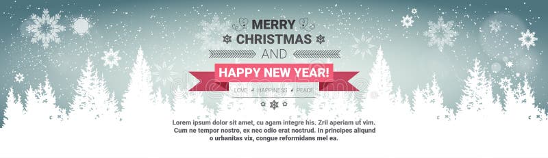 Buon Natale e cartolina d'auguri di vacanze invernali di concetto del buon anno sopra Forest Background trasparente royalty illustrazione gratis Buon Natale e cartolina d'auguri di vacanze invernali di concetto del buon anno sopra Forest Background trasparente royalty illustrazione gratis