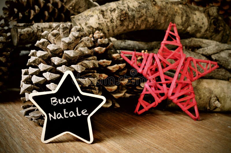 Buon natale, merry christmas in italian