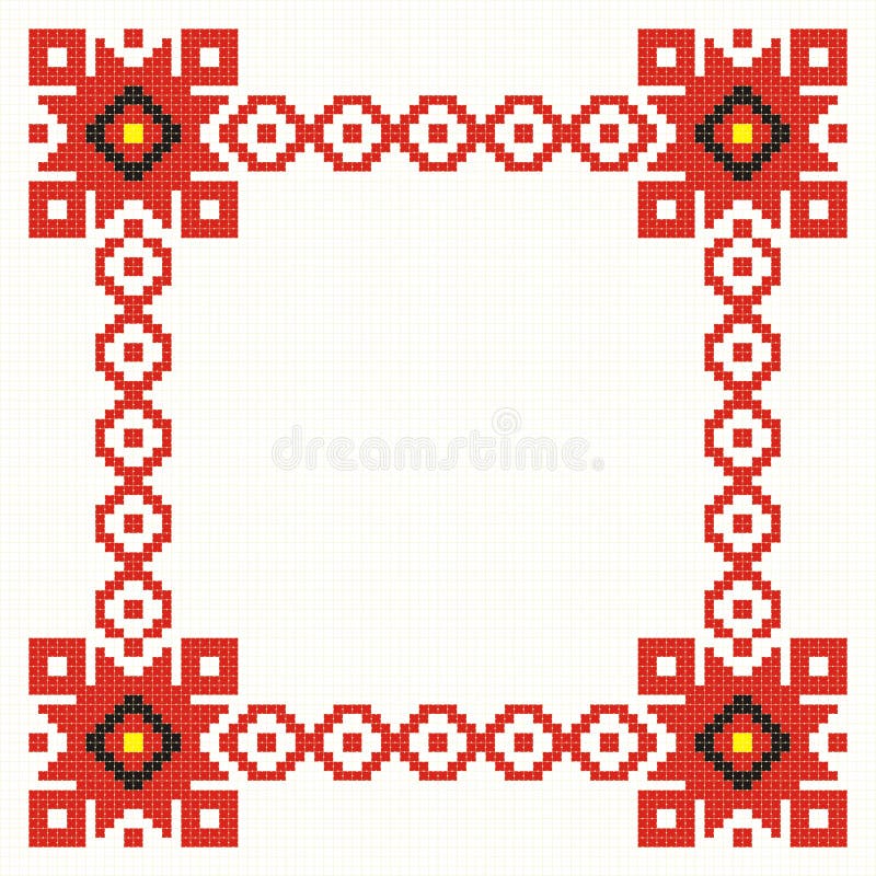 Buon ricamato come le gente handmade del traversa-punto royalty illustrazione gratis Buon ricamato come le gente handmade del traversa-punto royalty illustrazione gratis