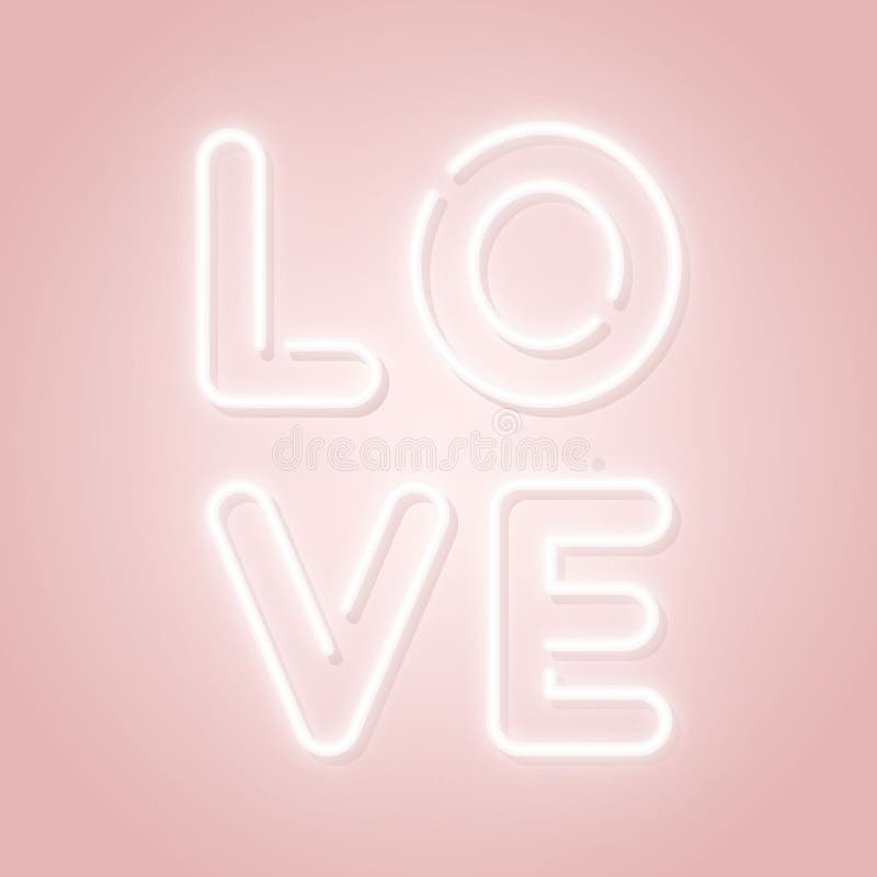 Buon San Valentino: il nuovo vettoriale rosa con un testo luminoso LOVE royalty illustrazione gratis Buon San Valentino: il nuovo vettoriale rosa con un testo luminoso LOVE royalty illustrazione gratis