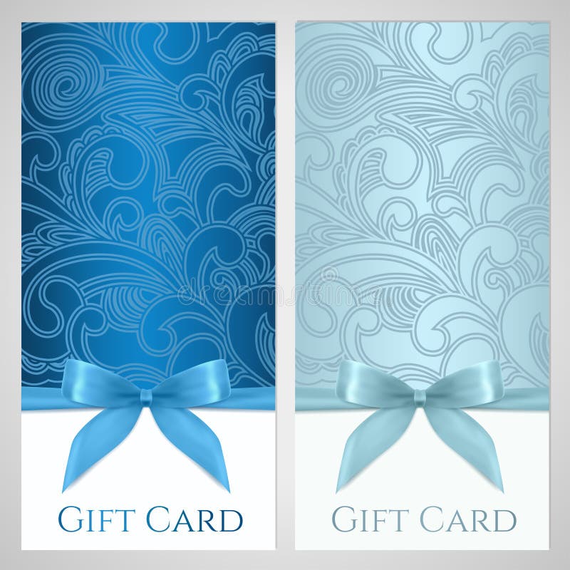 Buono regalo, carta di regalo, modello del buono royalty illustrazione gratis Buono regalo, carta di regalo, modello del buono royalty illustrazione gratis