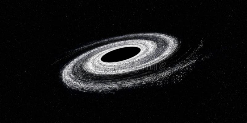 Buraco negro com somewere branco da beira no espaço Os elementos desta imagem foram fornecidos pela NASA