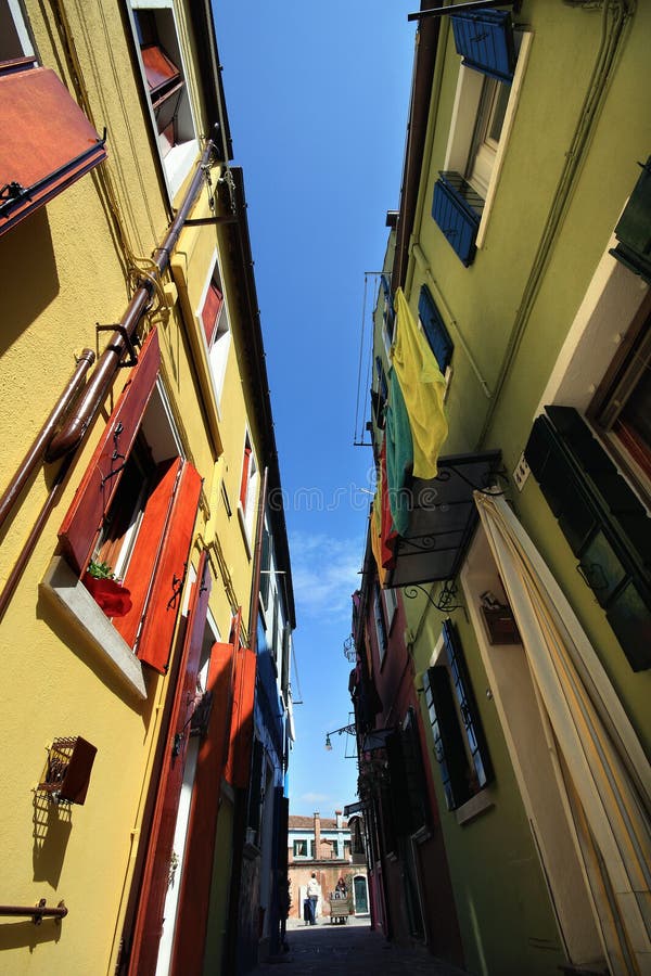 Burano stock photo. Image of dusk, colorful, orange, close - 13282380