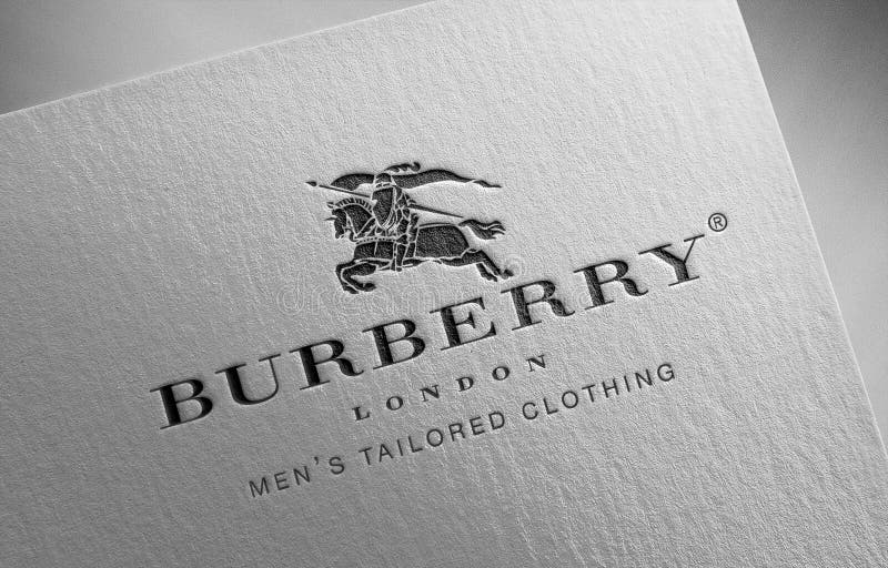 Burberry Logo Icon Paper Texture Stamp Editorial Stock Photo - Illustration  of coats, paper: 205685328