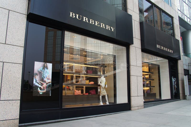 Burberry store stock images