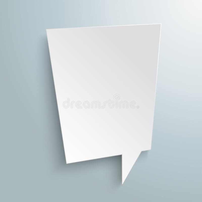 Burbuja abstracta del discurso de la forma del rectángulo ilustración del vector