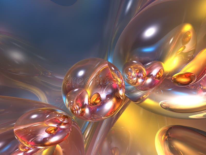 Burbuja brillante colorida brillante colorida abstracta 3D