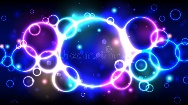 Burbujas brillantes del color de neón, fondo multicolor abstracto con los círculos, chispas, bokeh libre illustration Burbujas brillantes del color de neón, fondo multicolor abstracto con los círculos, chispas, bokeh libre illustration