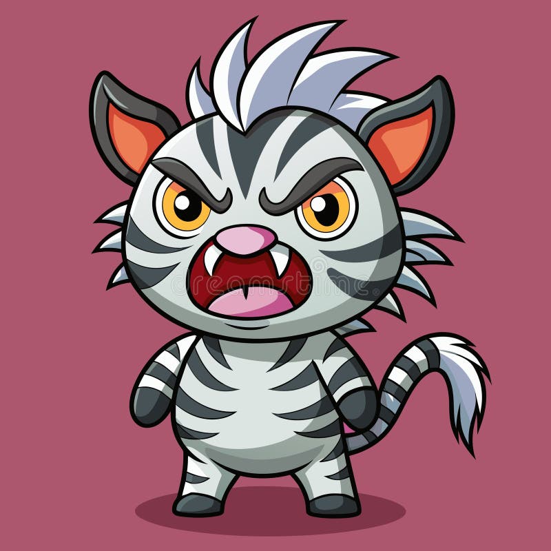 Burchells zebra-arg vektor kawaii royaltyfri illustrationer