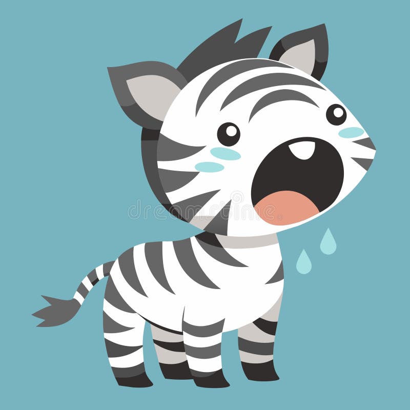 Burchells zebra cries vetor kawaii vektor illustrationer
