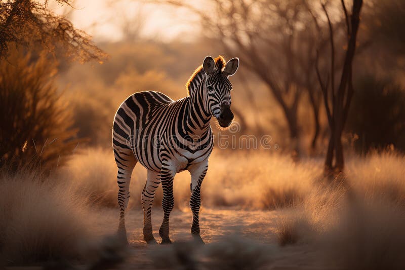 Burchells zebra equus quagga burchelli in namibia stock illustrationer