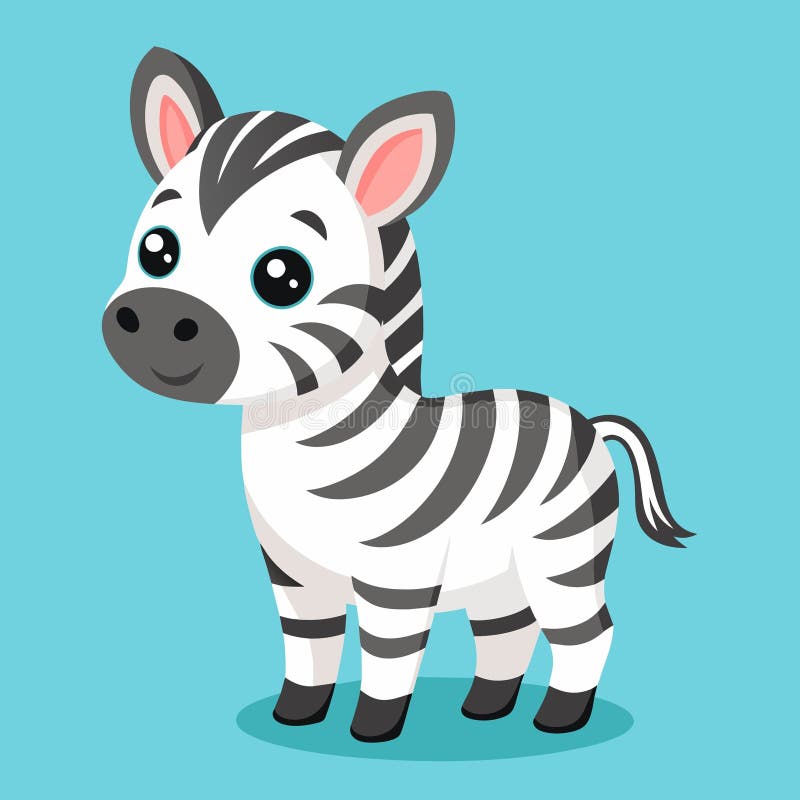 Burchells zebra går vektor kawaii vektor illustrationer