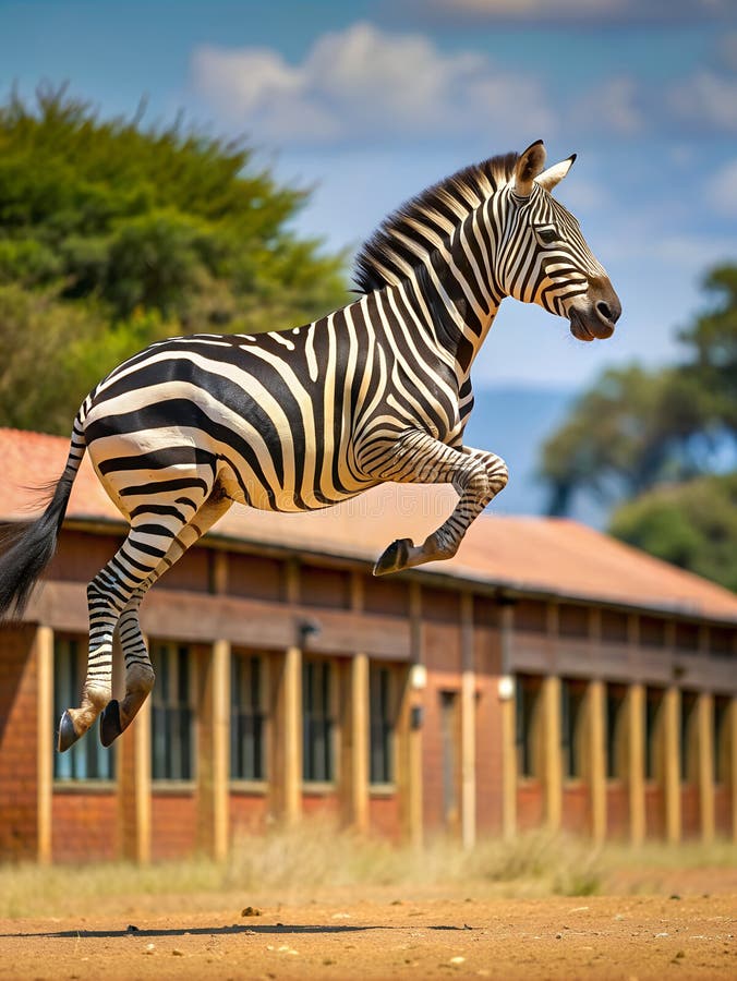Burchells zebra-jumparna stock illustrationer