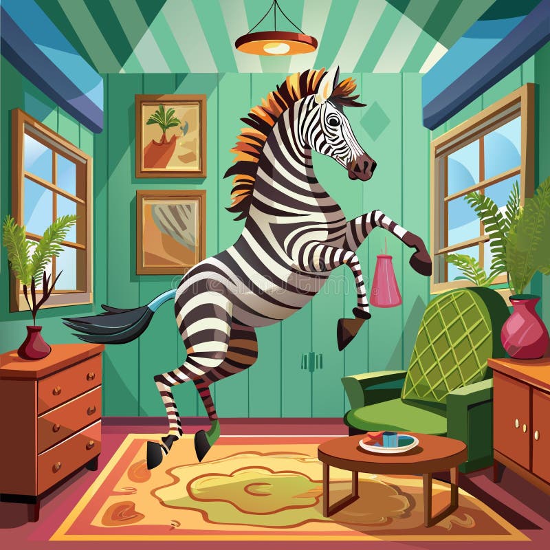 Burchells zebra otillräcklig bygelvektor stock illustrationer