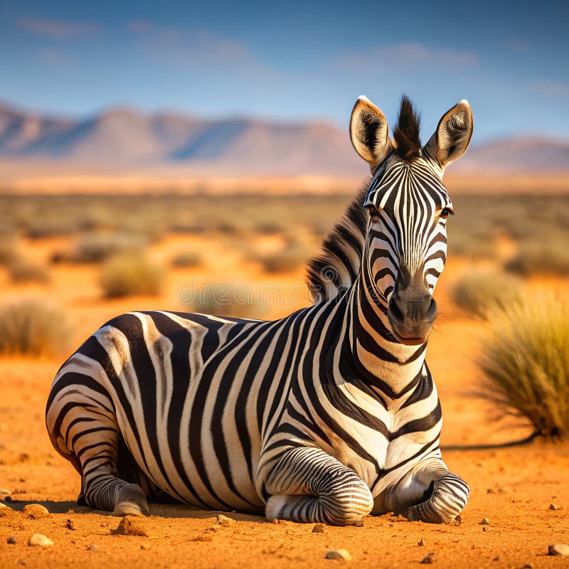 Burchells zebra-öknen stock illustrationer