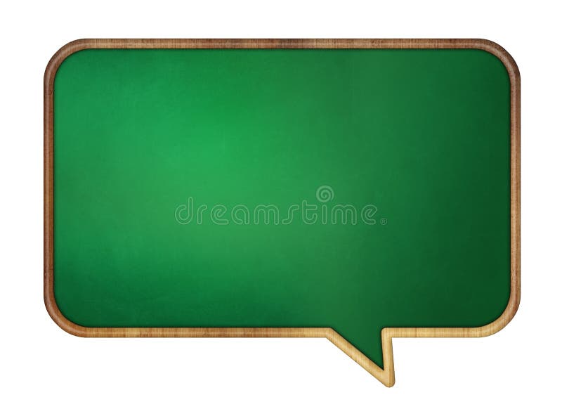 Speech bubble school desk with wooden frame. Isolated on white. Speech bubble school desk with wooden frame. Isolated on white.