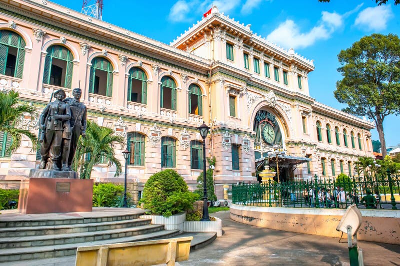 Bureau de poste central de Saigon en Ho Chi Minh City, Vietnam image stock Bureau de poste central de Saigon en Ho Chi Minh City, Vietnam image stock