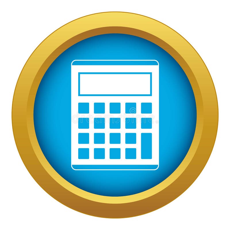Bureau, geïsoleerde het pictogram blauwe vector van de school elektronische calculator vector illustratie Bureau, geïsoleerde het pictogram blauwe vector van de school elektronische calculator vector illustratie