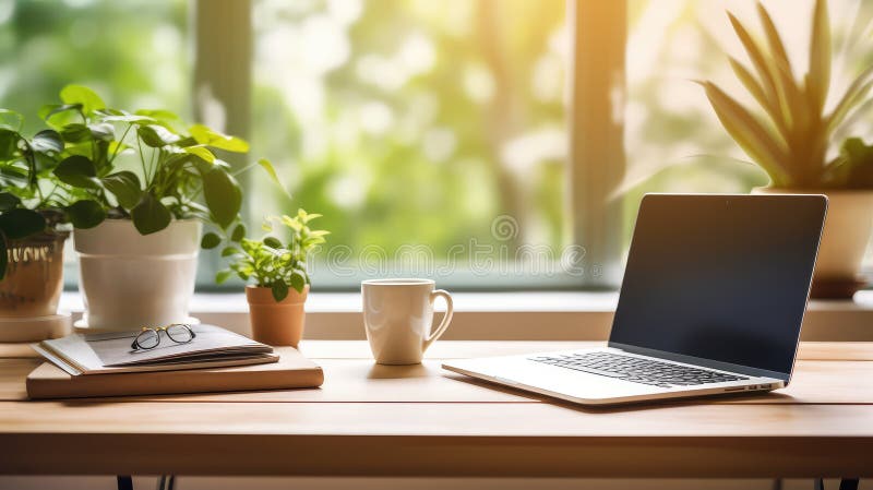 Bureauoppervlak met notitieboekje stock illustratie