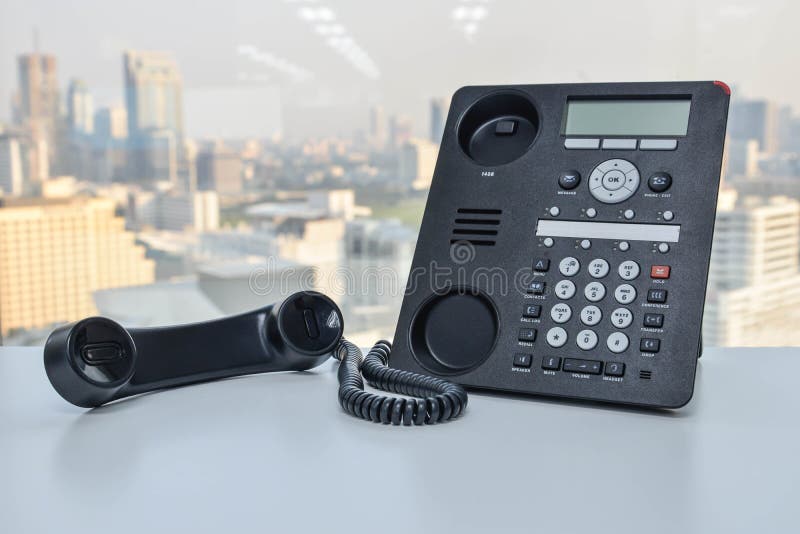 Bureautelefoon - IP Telefoontechnologie voor zaken royalty-vrije stock fotografie Bureautelefoon - IP Telefoontechnologie voor zaken royalty-vrije stock fotografie