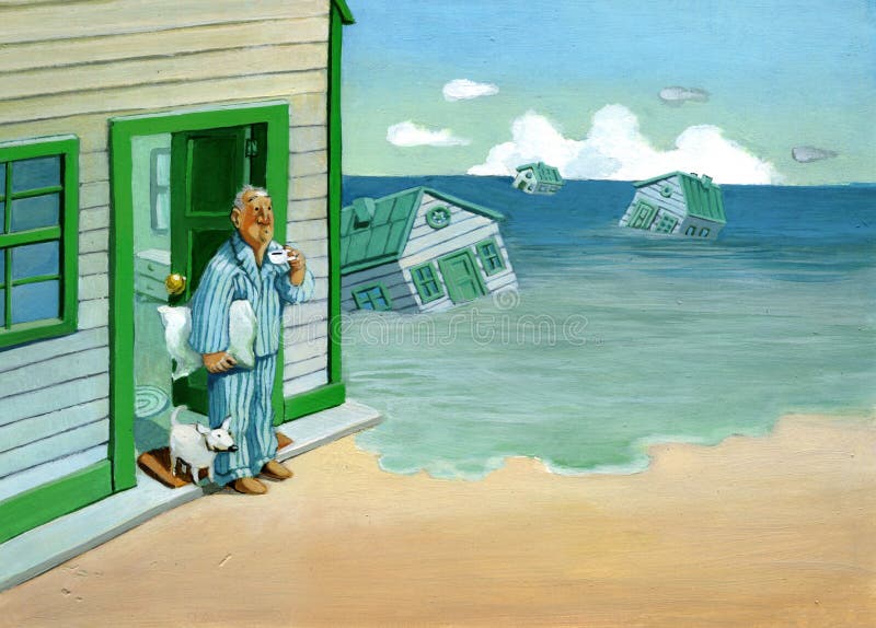 Buret av tidvattnet vektor illustrationer Buret av tidvattnet vektor illustrationer
