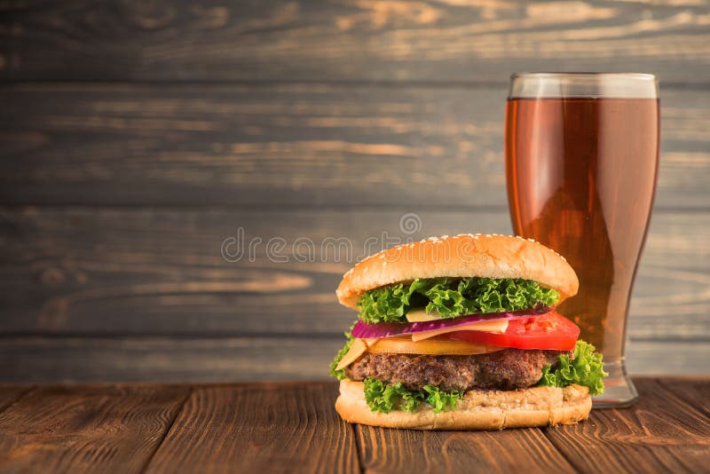 burger and beer