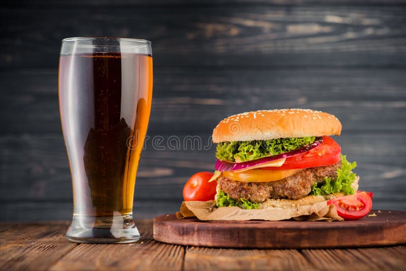 burger and beer