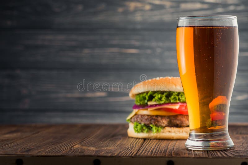 Burger and beer