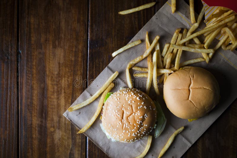 Burger, fast food hamburger menu and french fries. stock image Burger, fast food hamburger menu and french fries. stock image