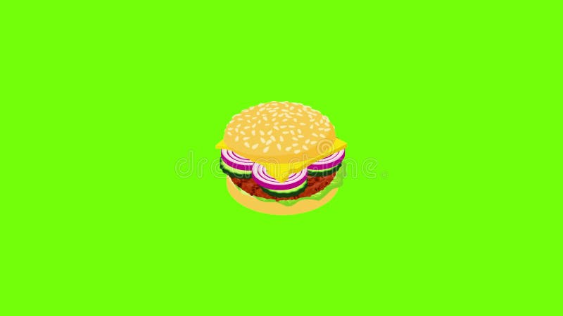 Burger icon animation royalty free illustration