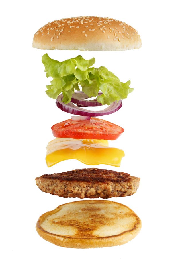 Burger ingredients stock photo. Image of ground, classic 27679862
