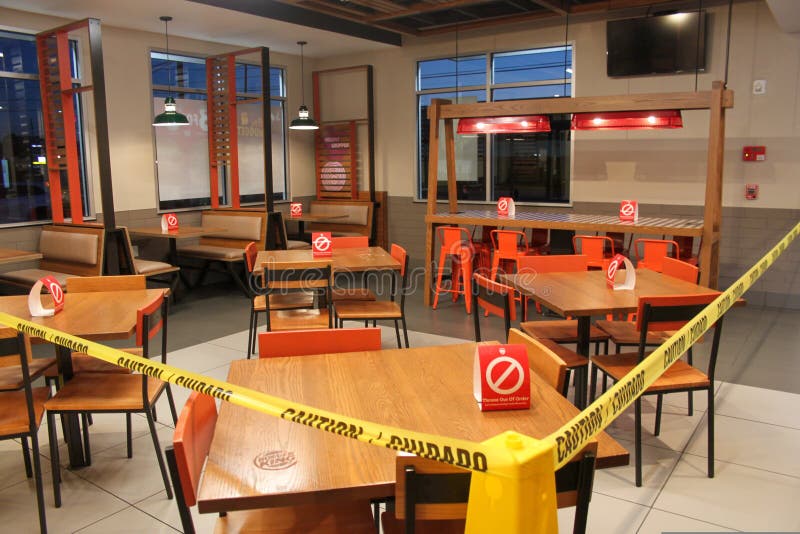 Burger King Restaurant Dining Room Closed