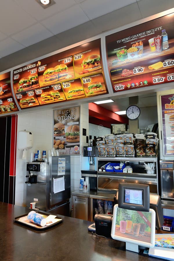 Burger King in Spanien lizenzfreie stockfotos Burger King in Spanien lizenzfreie stockfotos