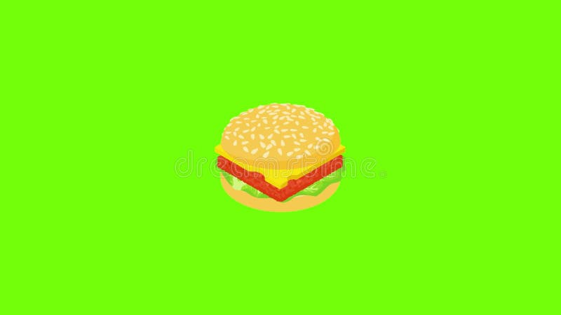 Burger light icon animation vector illustration