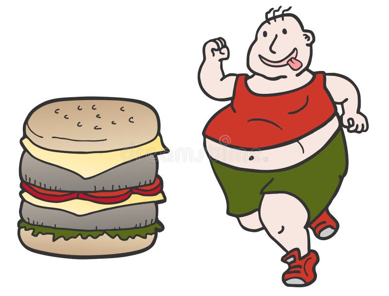 Burger man vector illustration Burger man vector illustration