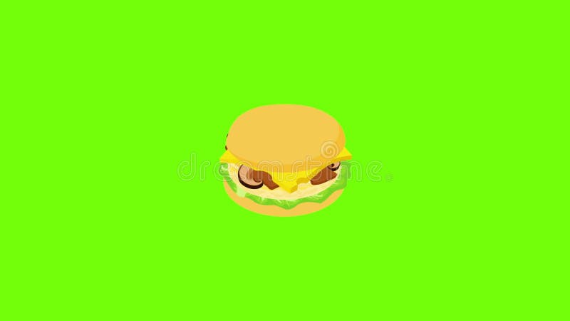 Burger mushrooms icon animation royalty free illustration