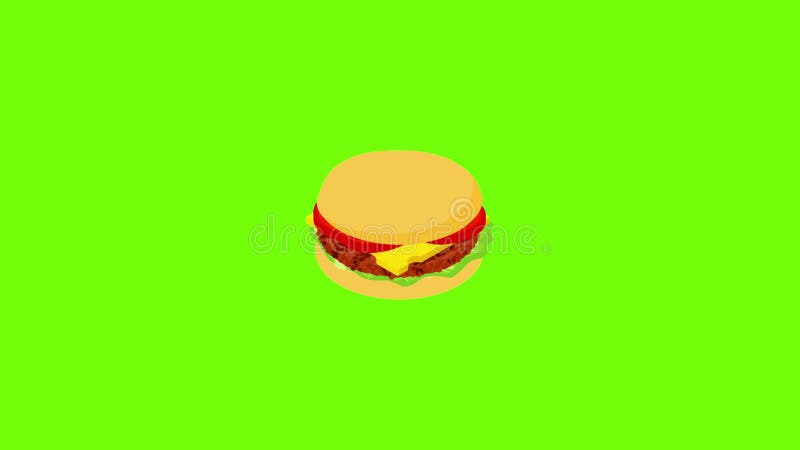 Burger small icon animation stock illustration