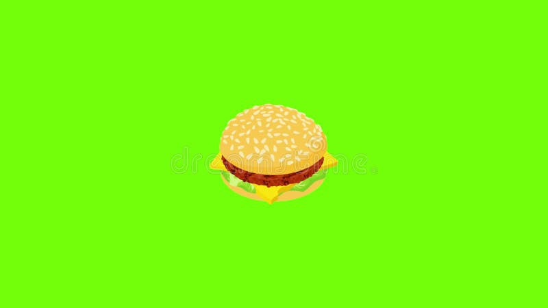 Burger tasty icon animation royalty free illustration