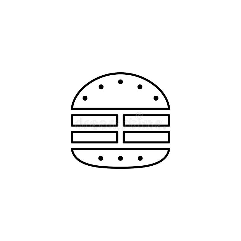 Burger κρέατος εικονίδιο περιλήψεων ελεύθερη απεικόνιση δικαιώματος Burger κρέατος εικονίδιο περιλήψεων ελεύθερη απεικόνιση δικαιώματος