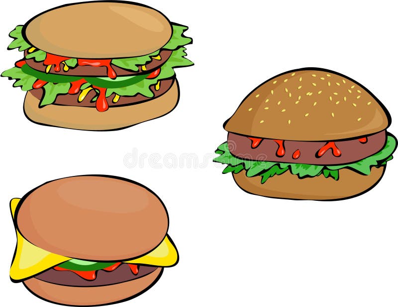 burgers ελεύθερη απεικόνιση δικαιώματος burgers ελεύθερη απεικόνιση δικαιώματος