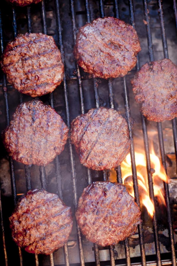 Burgers on Grill stock photo. Image of carolina, beef 21916412