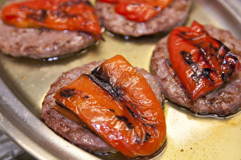 Burgers with Peppers