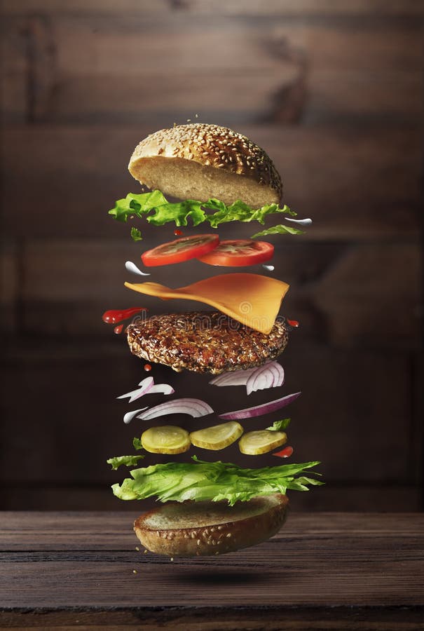 Burgervorbereitungsbestandteile stockbilder Burgervorbereitungsbestandteile stockbilder