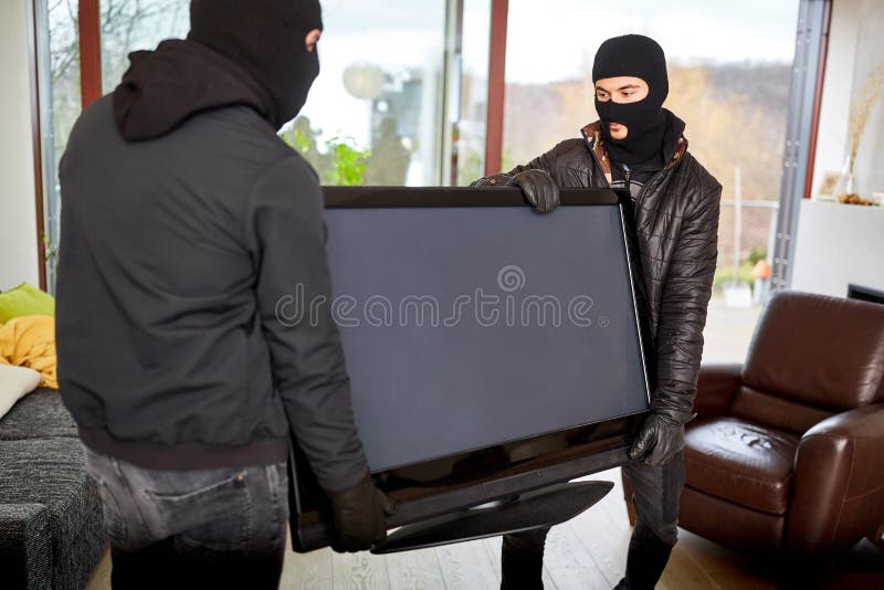 Burglars Open Patio Door From The House Stock Photo - Image Of ...