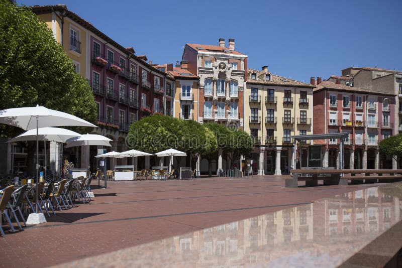 Burgos - PlazaMajor - Spanien arkivfoto Burgos - PlazaMajor - Spanien arkivfoto